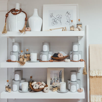 Wood Bead Garland with Acorns