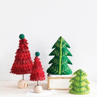 Embroidered Wool Felt Tree