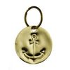 Pressed Anchor Brass Keychain