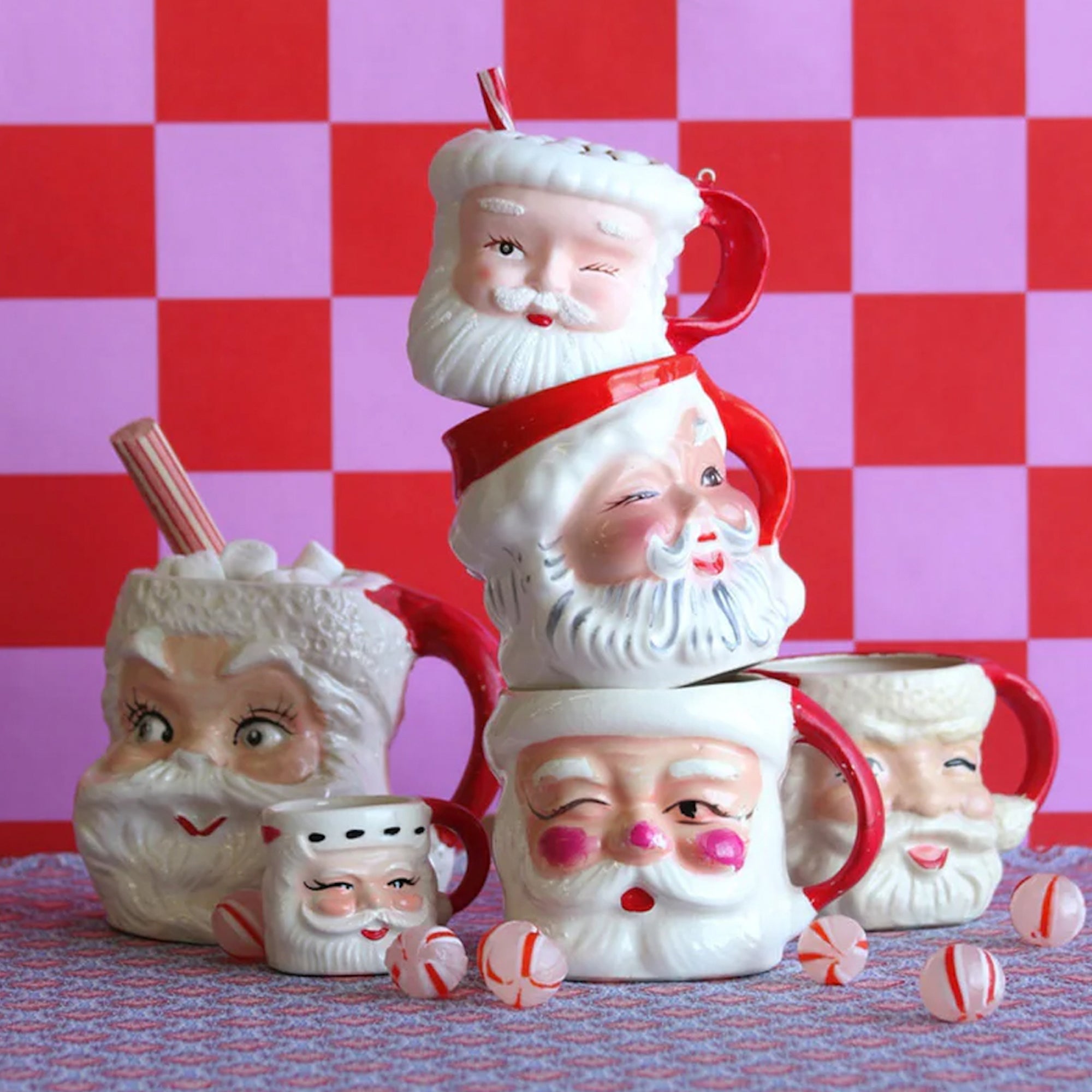 Vintage Santa Mug Ornament