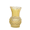 Debossed Yellow Glass Vase