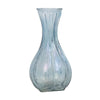 Debossed Blue Glass Vase