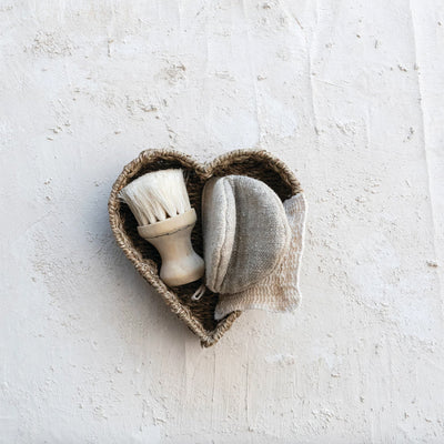 Hand-Woven Heart Basket