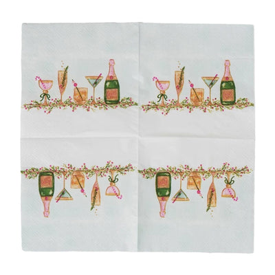 Holiday Cocktails Paper Napkins