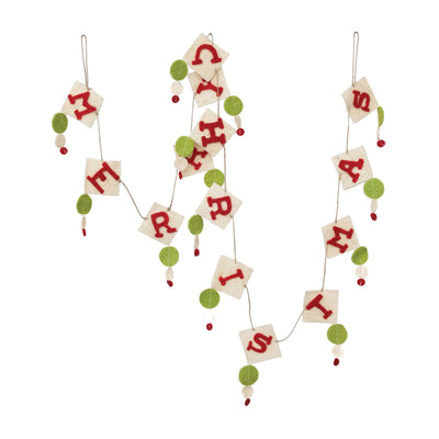 Merry Christmas Wool Felt Garland