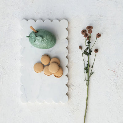 Scalloped Marble Cheese Board