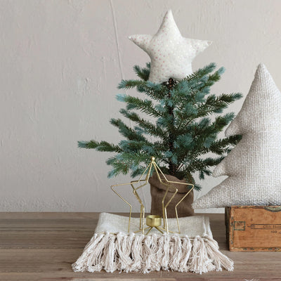 Sequin Wool Felt Star Tree Topper