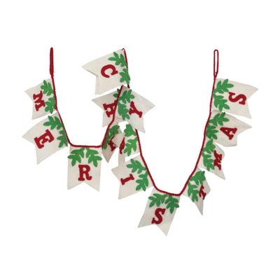 Wool Felt "Merry Christmas" Banner