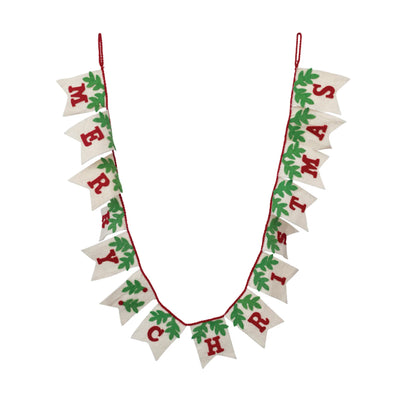 Wool Felt "Merry Christmas" Banner