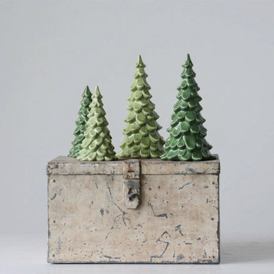 Dark Green Stoneware Tree