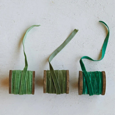 Green Velvet Ribbons