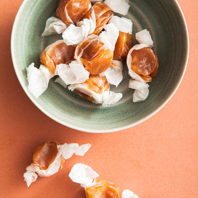 Salty Hazelnut Caramels