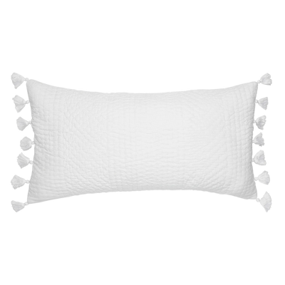 Sahati White Bolster Pillow Cover