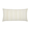 Fringed White Bolster Pillow Cover