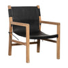 Black Leather Sling Chair