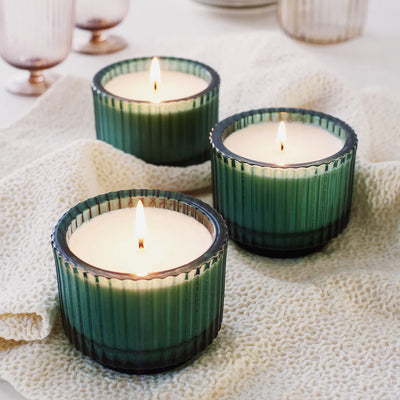 Roland Pine Green Glass Candle