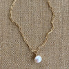 Baroque Pearl Paperclip Chain Necklace