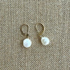 Pearl Drop Leverback Earrings