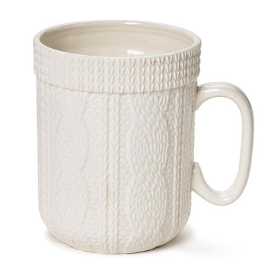 Cable Knit Mug with Snowman Marshmallow Toppers