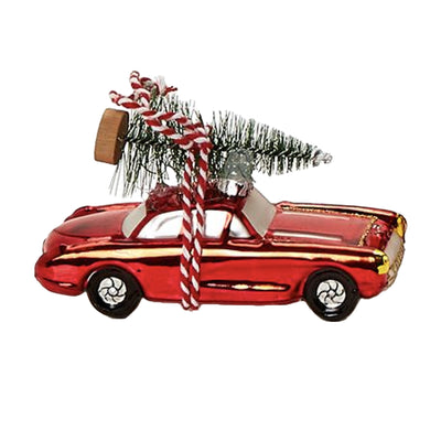 Christmas Tree on Sports Car Ornament