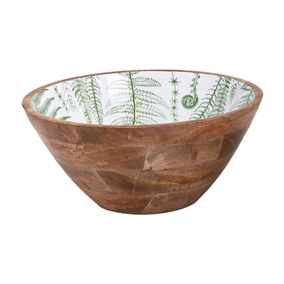 Fanciful Fern Wood Bowl