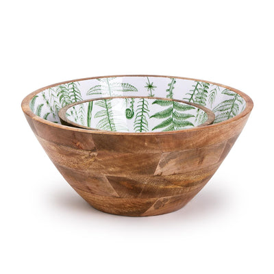 Fanciful Fern Wood Bowl