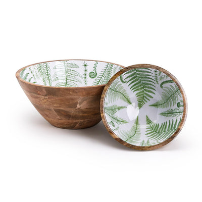 Fanciful Fern Wood Bowl