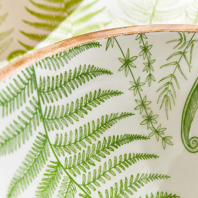 Fanciful Fern Wood Bowl