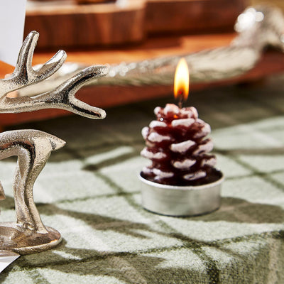 Snowed Pinecone Tealight Candles