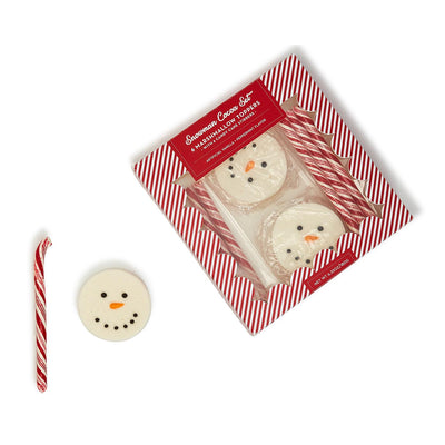 Snowman Marshmallow Topper & Candy Cane Set