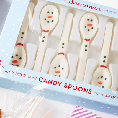 Vanilla Snowman Candy Spoons