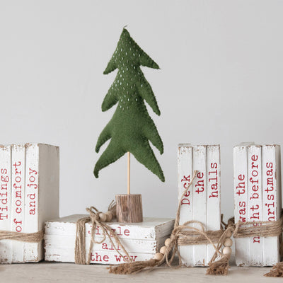 Green Wool Felt Tree