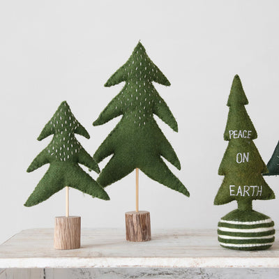 Green Wool Felt Tree