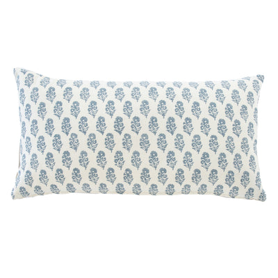 Allie Blockprint Chambray Pillow Cover