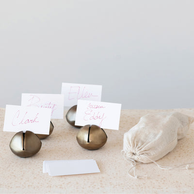 Metal Bell Place Card Holders