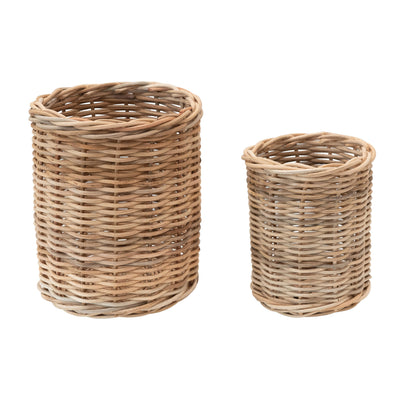 Hand-Woven Wicker Basket
