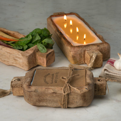 Wild Green Fig Driftwood Candle Tray