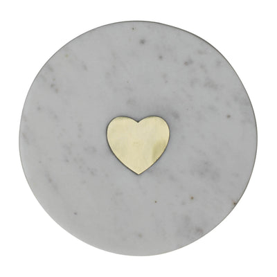 Inlaid Heart Marble Tray
