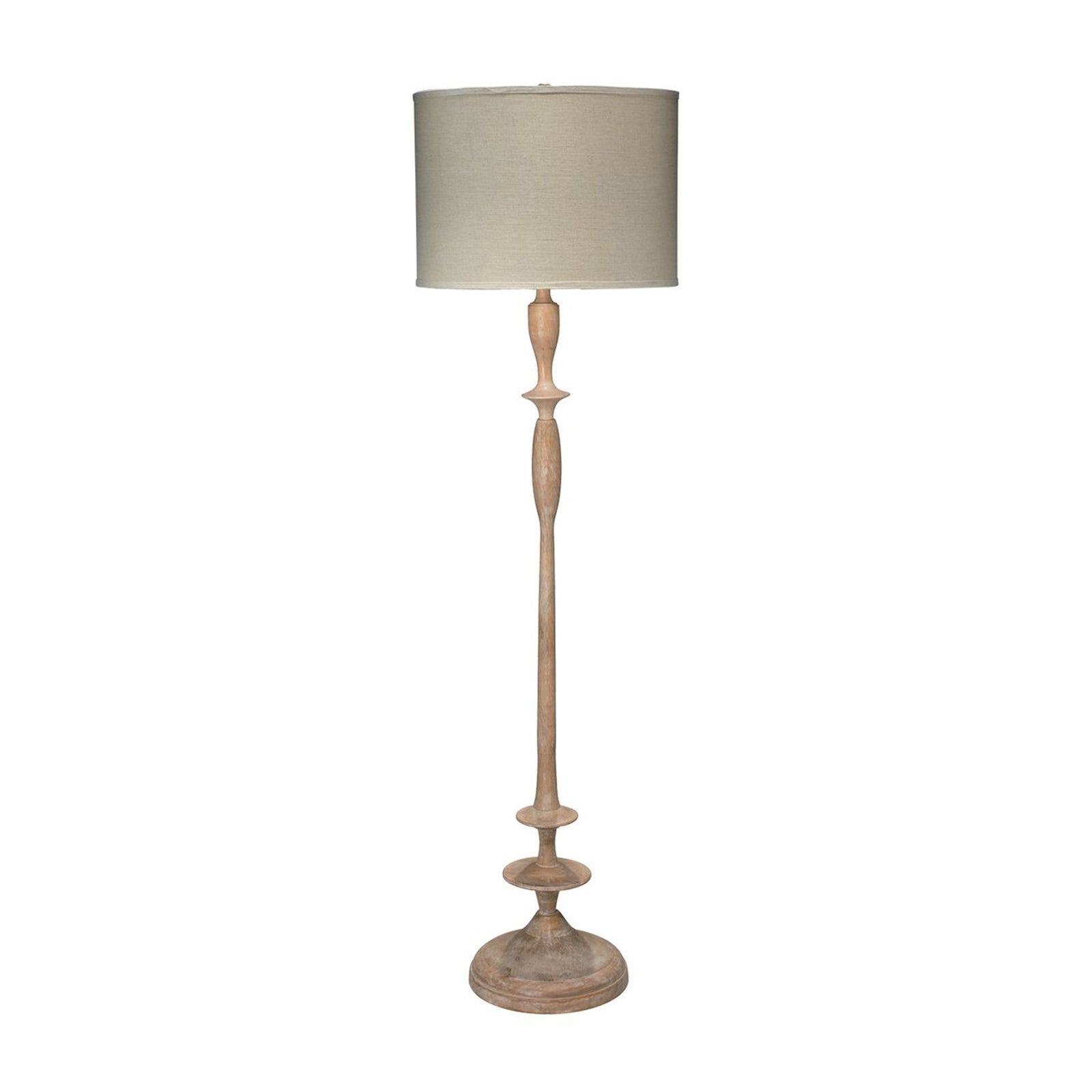 Petite Paro Bleached Wood Floor Lamp