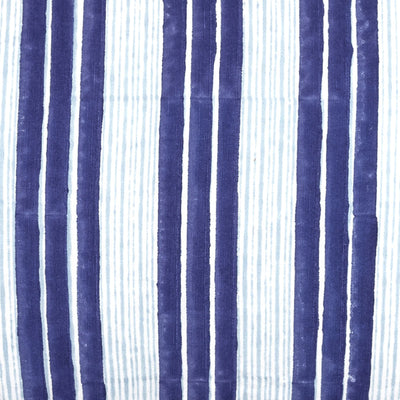 Vintage Stripe Indigo Lumbar Pillow Cover