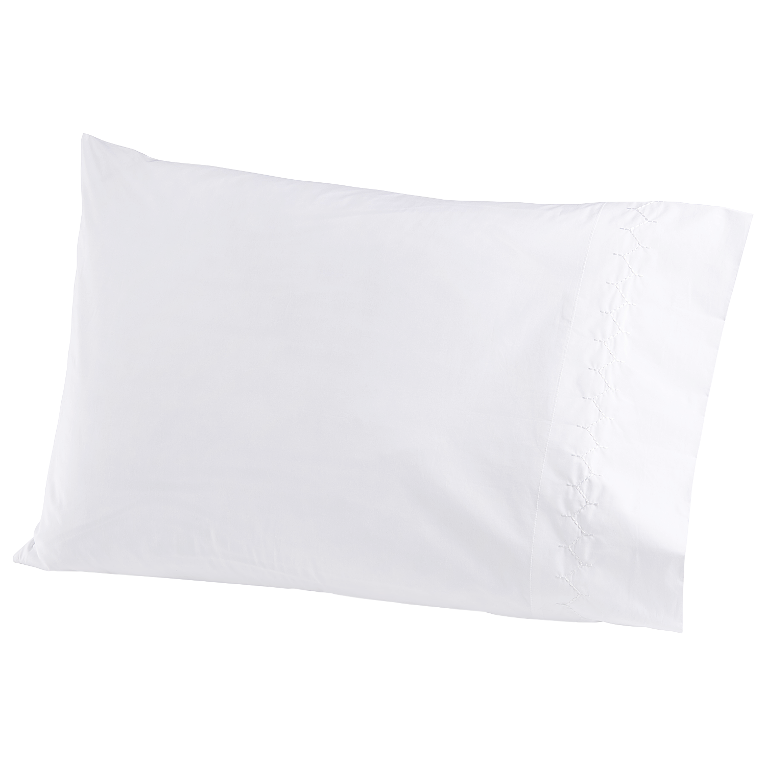 Stitched White Sheets & Cases