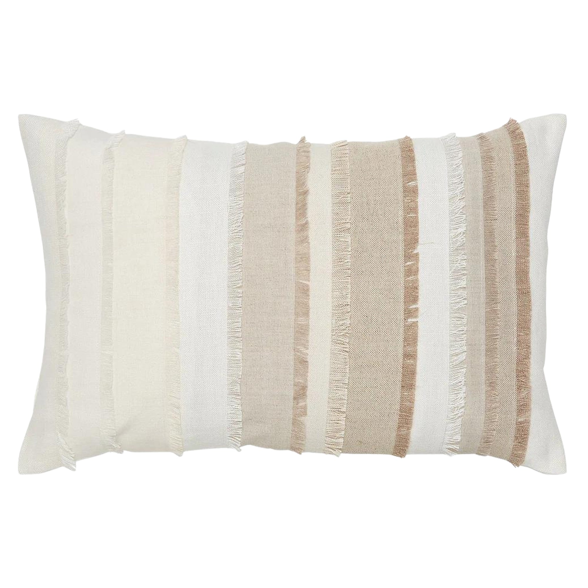 Fringed Natural Pillow Cover