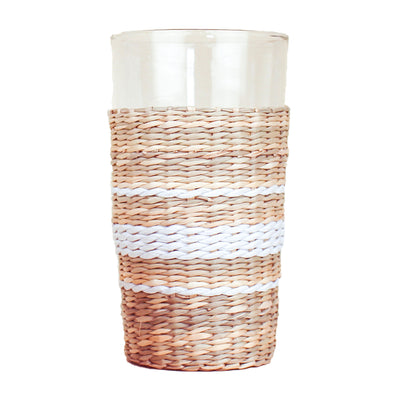 Seagrass Cage Highball with White Stripe