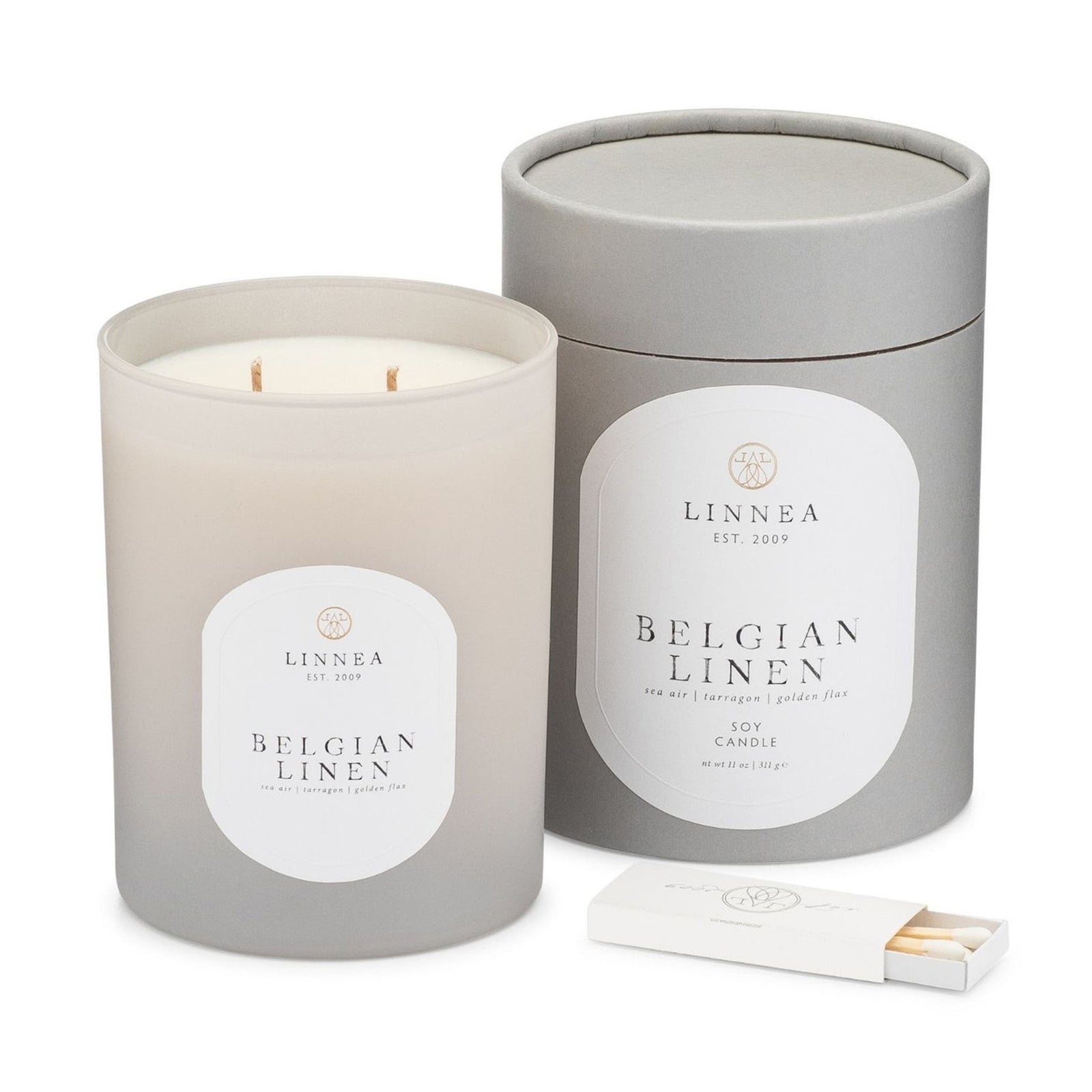 Belgian Linen 2-Wick Candle