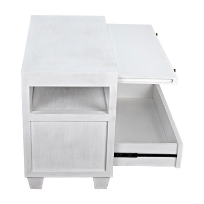 2-Drawer Side Table with Sliding Tray