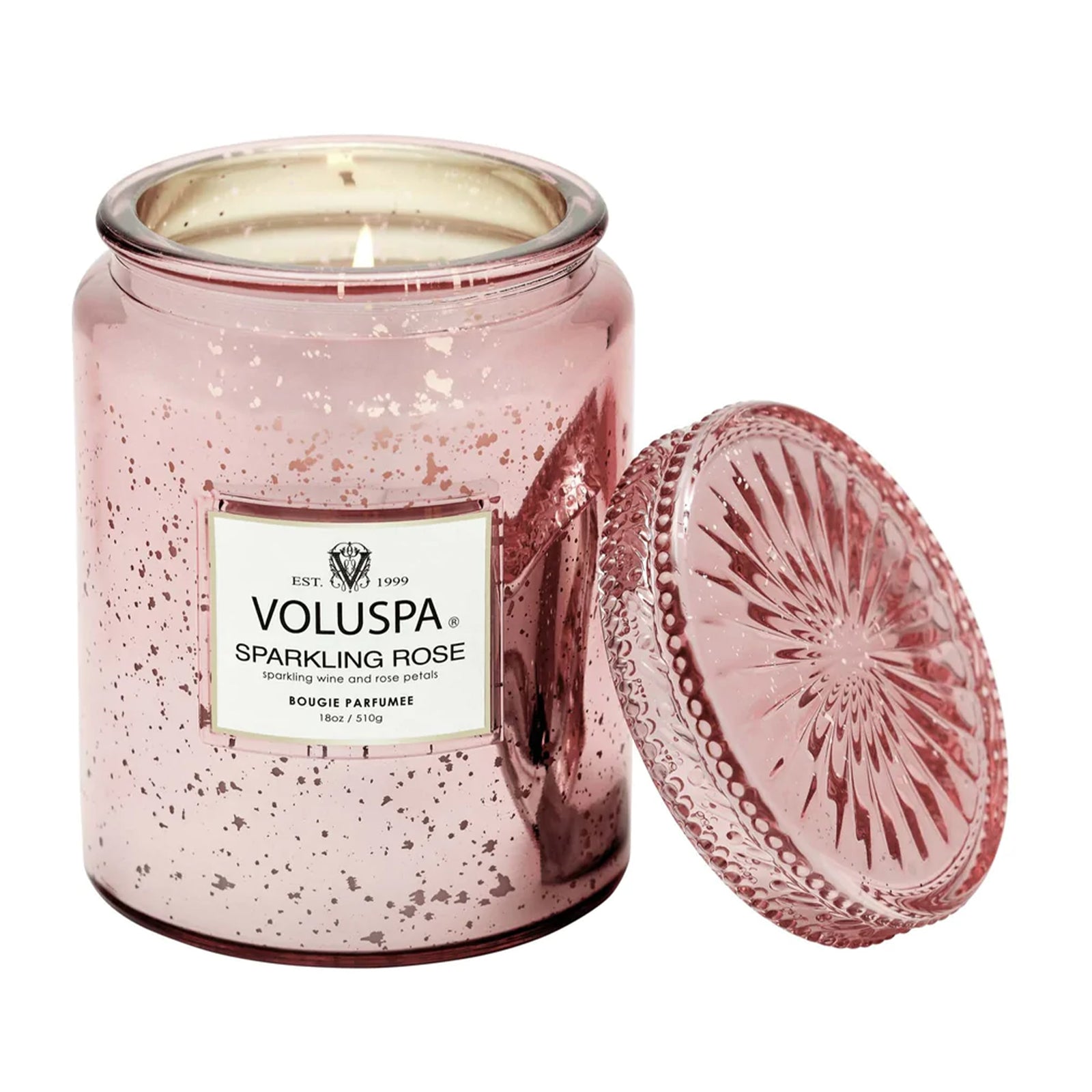 Sparkling Rose Large Candle