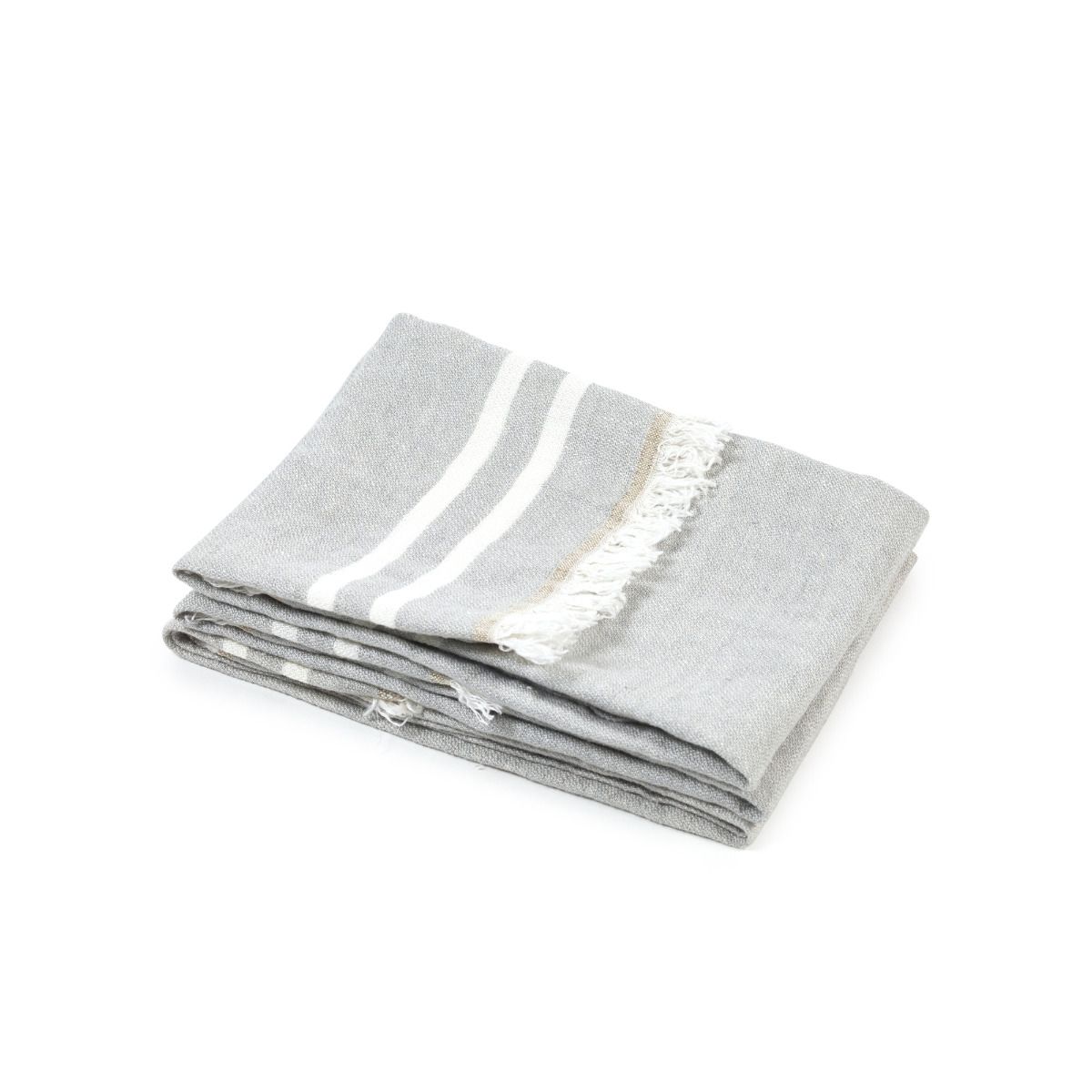 Belgian Guest Towel Gray Stripe